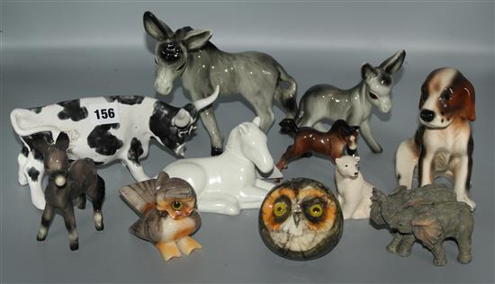 Quantity of porcelain animal figures